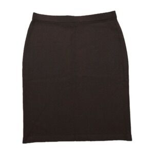 St John Collection‎ Pencil Knit Skirt 12 Wool Womens Brown Italy